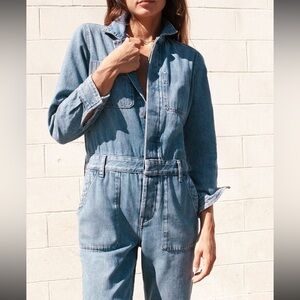 Everlane Edition 04 Denim Coverall Jumpsuit (Size Small)